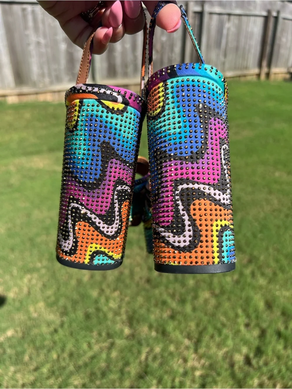 Kurt Geiger Brixton Multicolor Jeweled Platform Sandals – 🌈